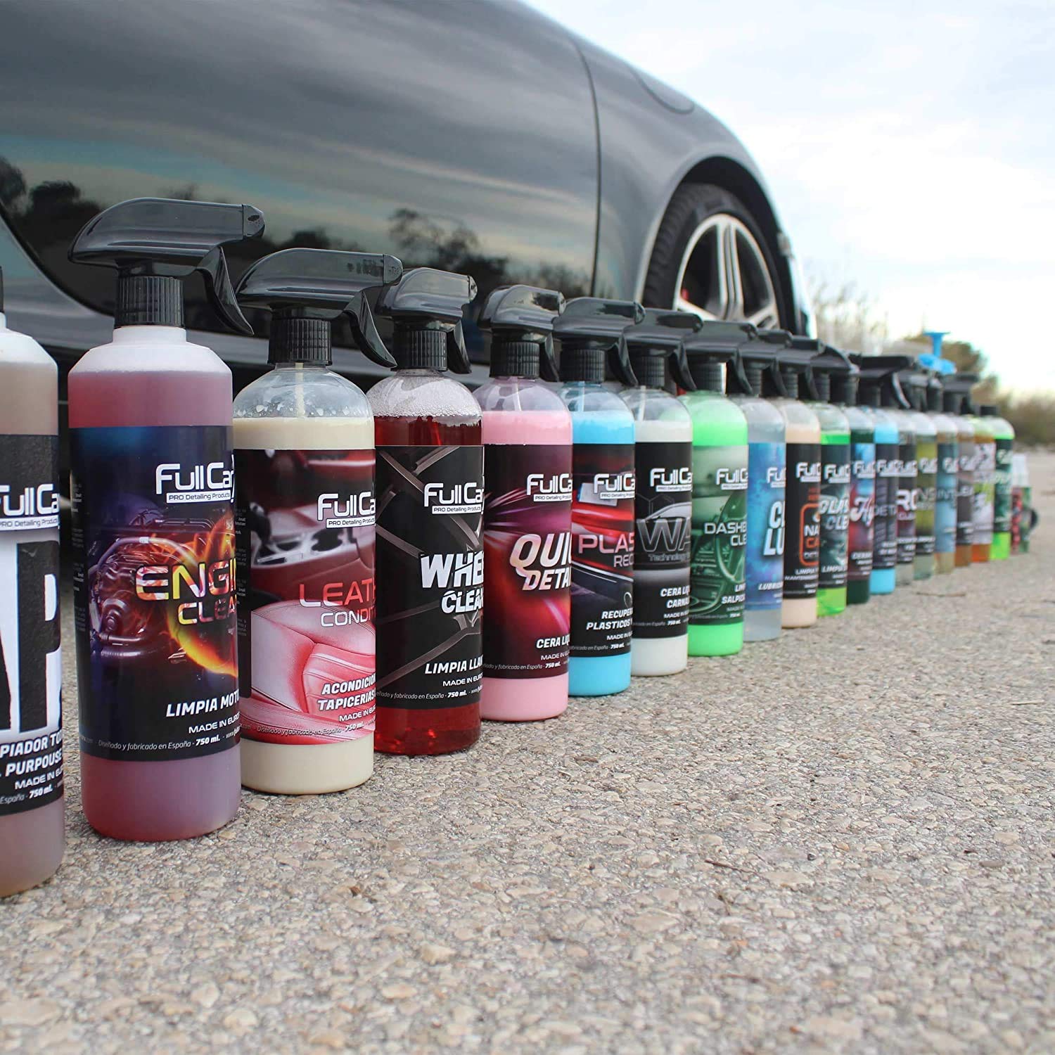 AutoFullCar - Mega Kit Completo + Accesorios FullCarX - Limpieza Interior y Exterior Coche - Detailing Kit Completo Automóvil Todos los Productos FCX