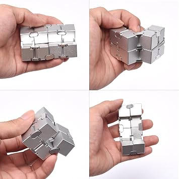 JOEYANK Fidget Cube Yeni Sürüm Fidget Parmak Oyuncakları - Stres ve Anksiyete Giderici/DEHB, Yetişkinler ve Gençler Çocuklar için Ultra Dayanıklı Duyusal Hediyeler için Metal Infinity Cube Prime