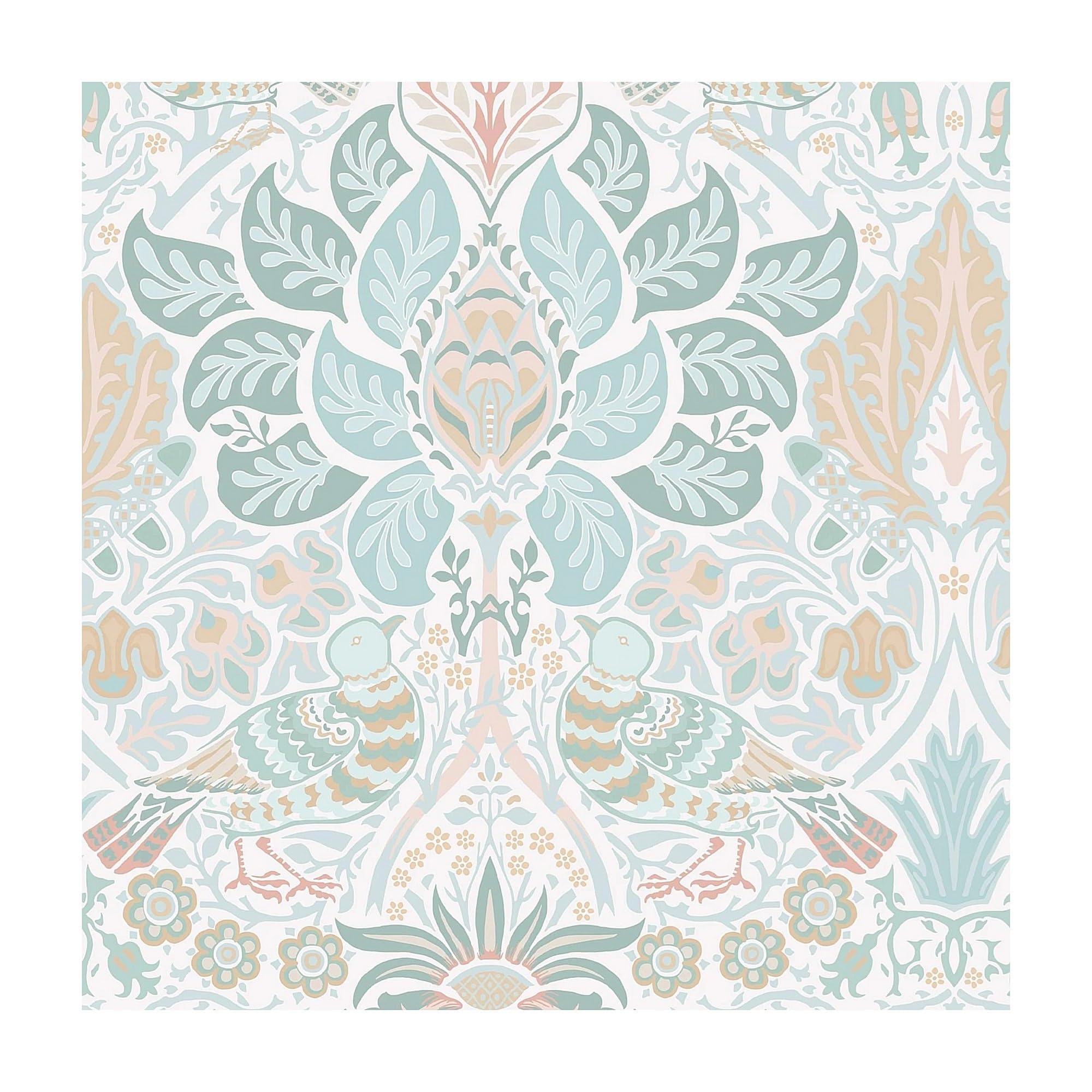 William Morris At Home Blue Dove & Rose Haze Wallpaper | Paste The Wall | Animals | Eco-Friendly