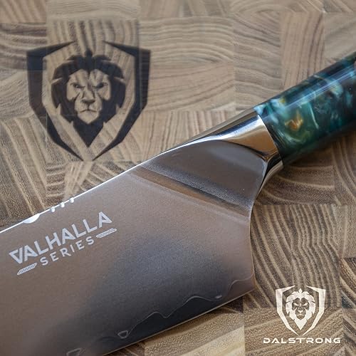 Miniatura 9 de Dalstrong Cuchillo de chef - 9.5 pulgadas - Serie Valhalla - Cuchillo de cocina de acero 9CR18MOV HC - Mango de resina blanca y madera - Cuchillo de
