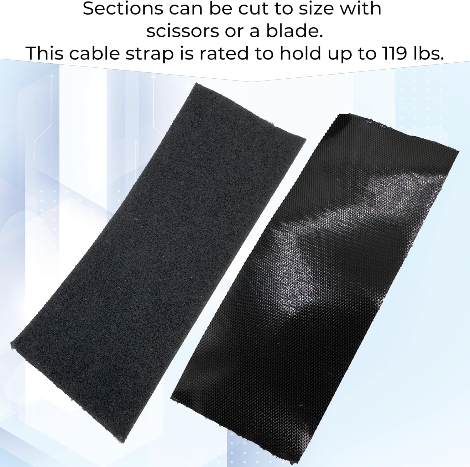 8001 Reusable Cable Tie Roll 82ft x 2 Inch Hook and Loop Tape for Wire Management Heavy Duty Straps Velcro for Cords Organization Adjustable Nylon Strap