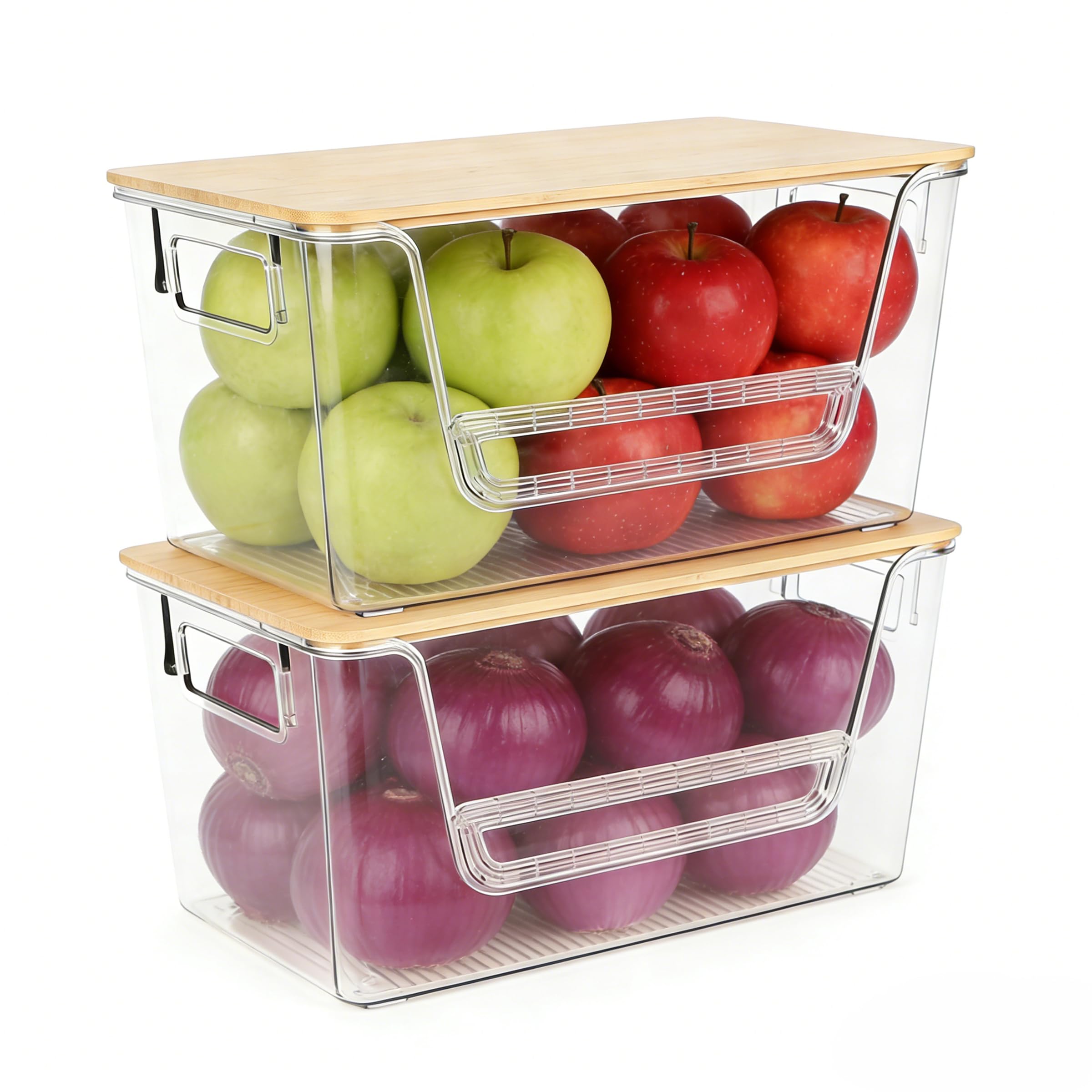 2Sets Pantry Organizers and Storage with Lid, Potato Storage,Onion Storages