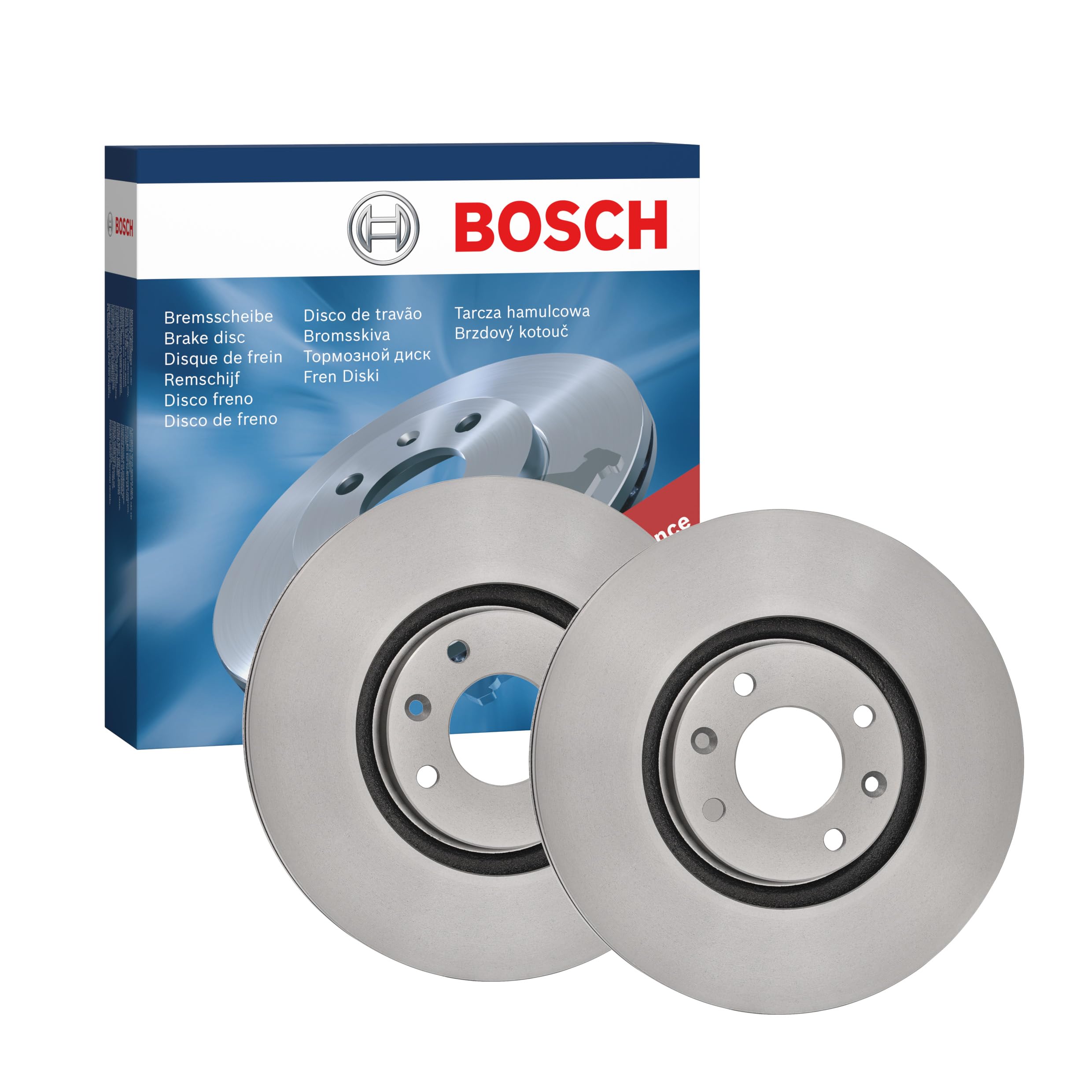 Bosch BD2457 Discos de freno, certificación ECE-R90, 1 juego de 2 discos