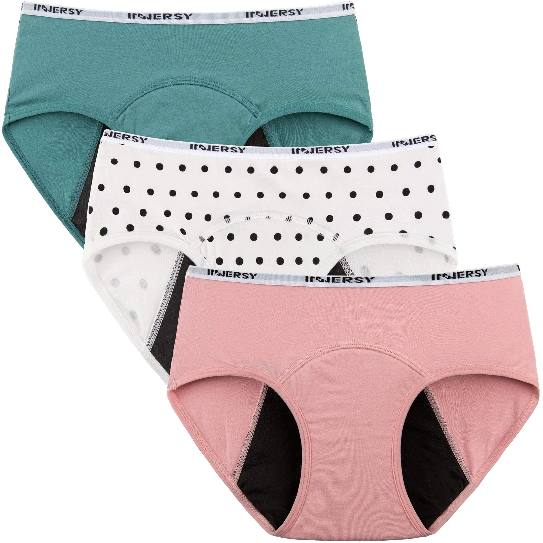 INNERSY Bragas Menstruales Niña Ropa Interior Protección Algodón Braguitas Regla 8-16 Años Pack de 3 — view 11