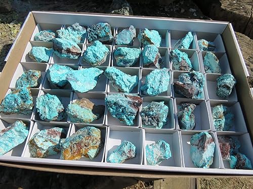 Miniatura 8 de Auténtico espectáculo africano de muestras de rocas, minerales y cristales (Shattuckite)