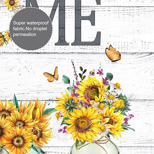 Miniatura 6 de ALEXEX Juego de 4 cortinas de ducha de girasol amarillo, juego de baño Home Sweet con cortina de ducha y alfombras y accesorios, cortina de ducha de