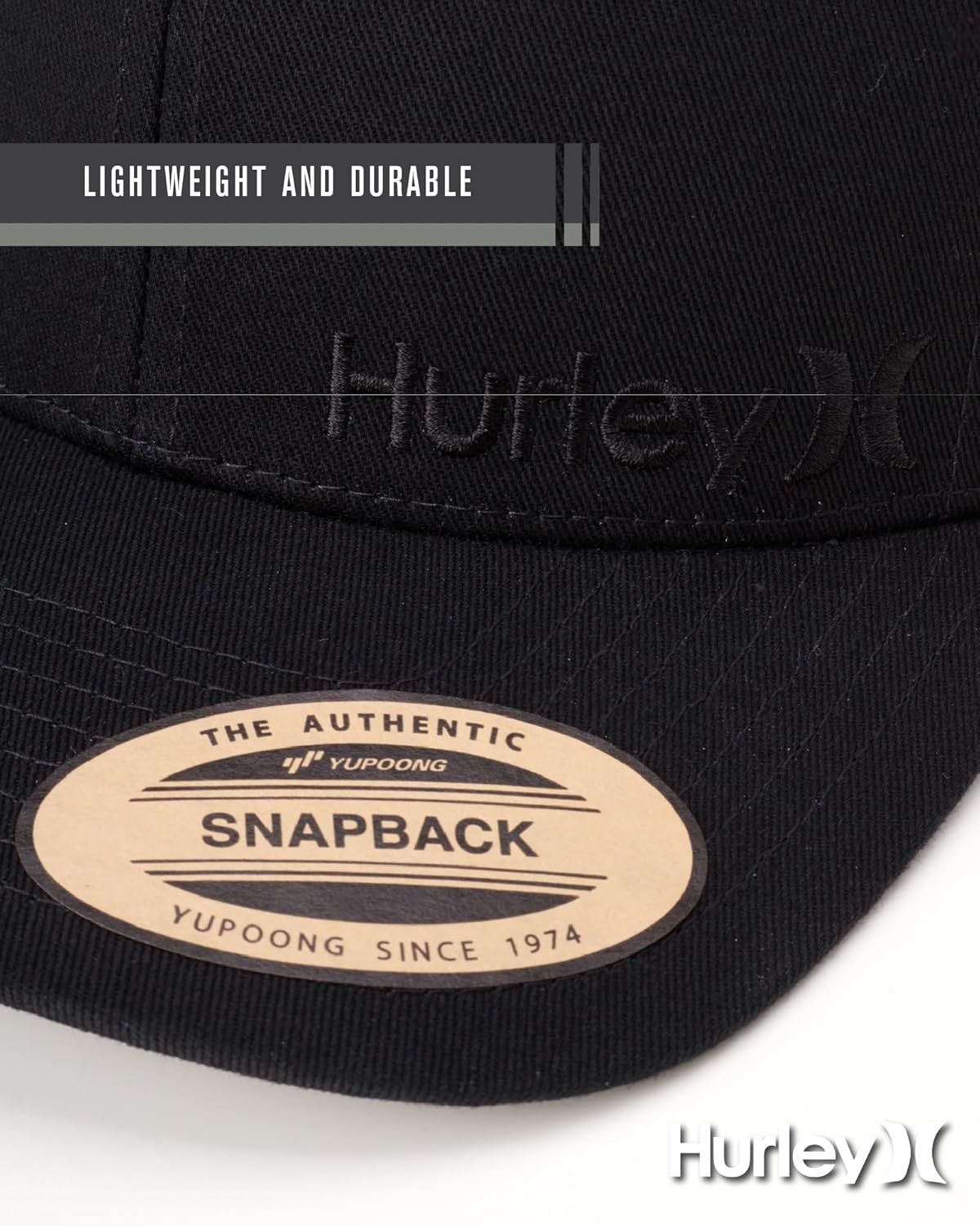 Hurley Men's Trucker Hat - Corp Snap Back Comfortable Curved Bill with Adjustable Snap Closure - Trucker Hats for Men - Image 6