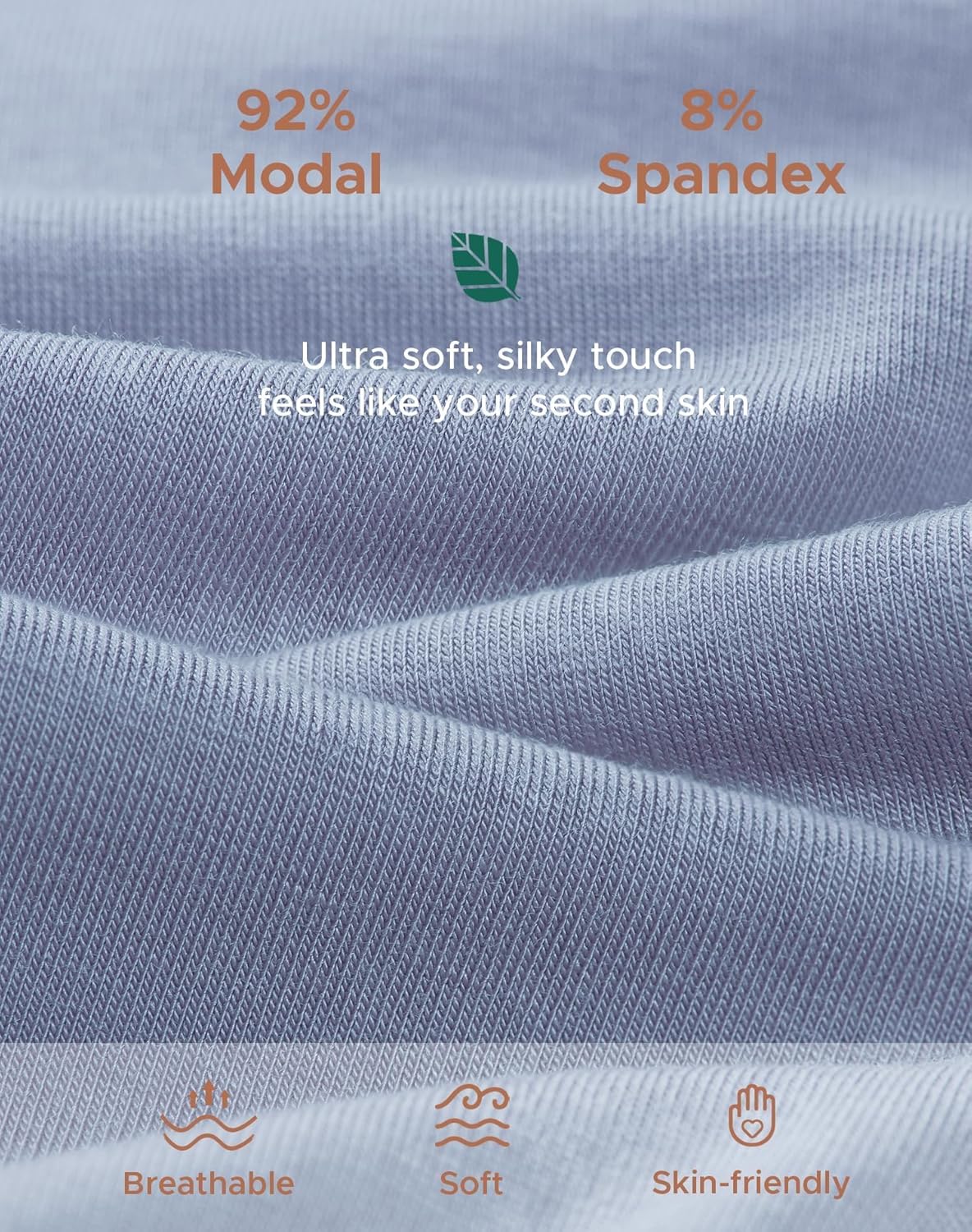 INNERSY Women's Modal Underwear High Waist Breathable Briefs Full Coverage Ladies Panties 4-Pack - Image 5