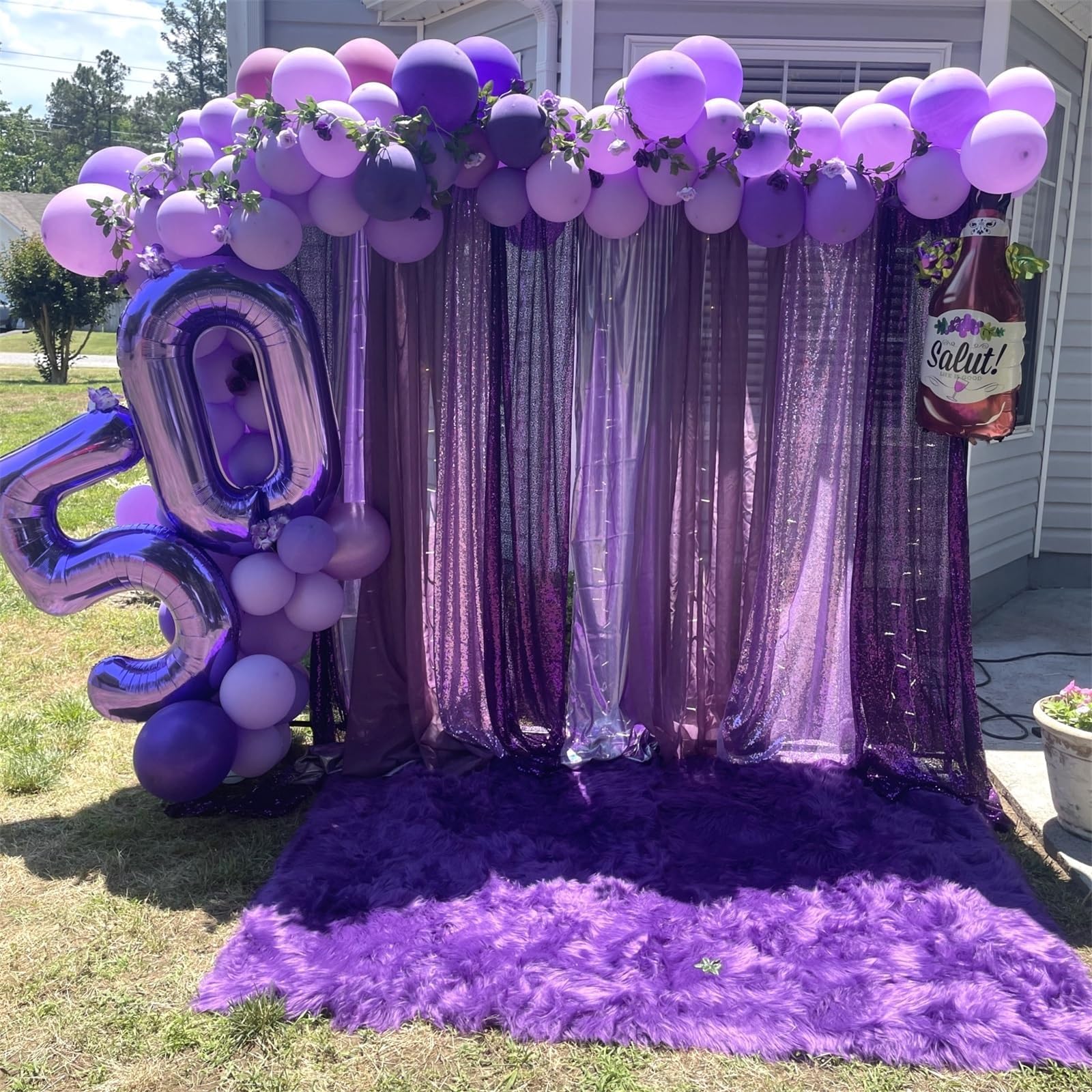 5. Geburtstag Zahlen Ballon für Mädchen, Große Folienballon 0–9 Zahlenluftballons Geburtstagsdeko, 40'' Lila Zahl 5 Luftballon für Kinder Geburtstag Party Frau Jubiläum Party Deko, Fliegt mit Helium
