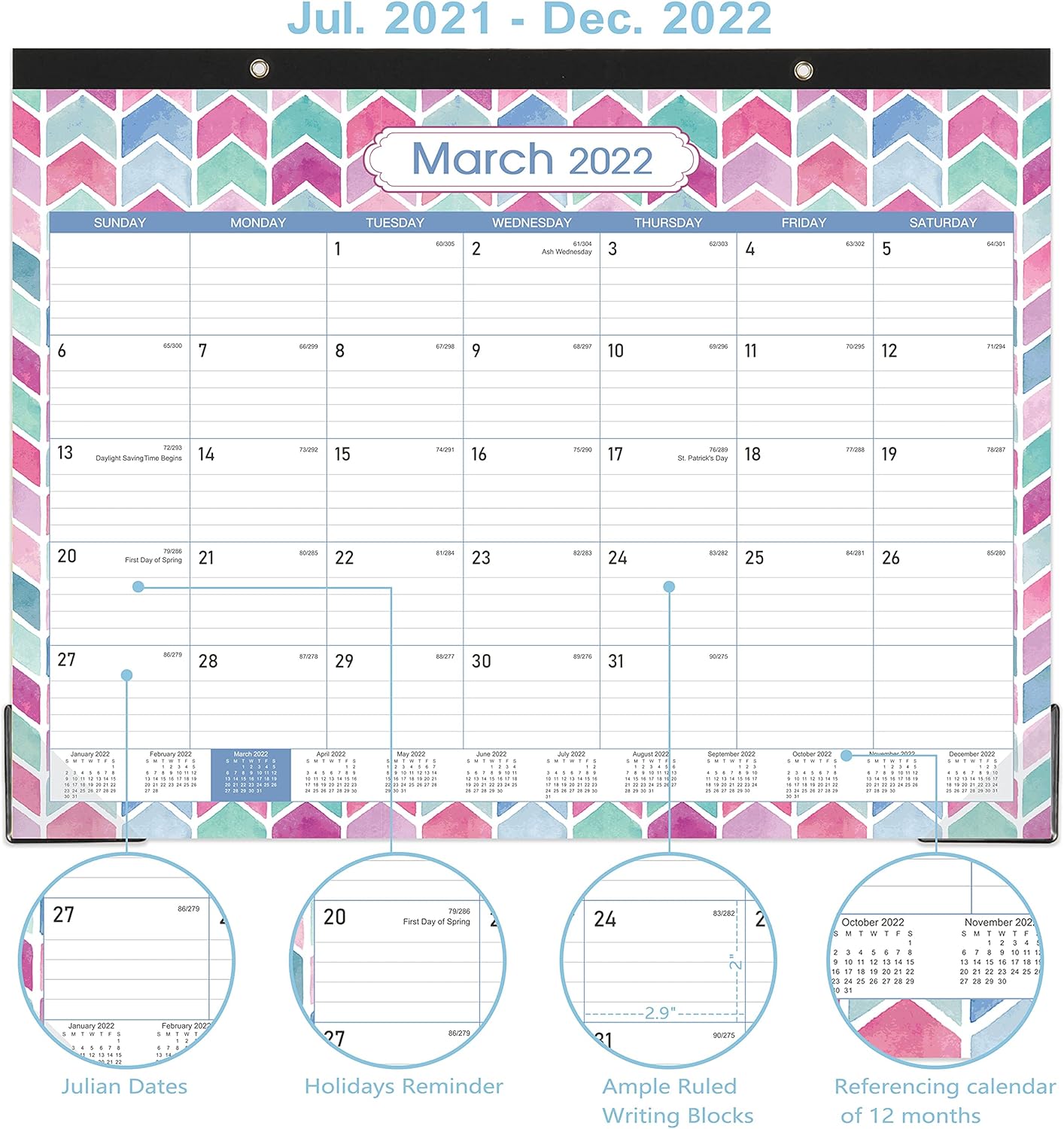Buy 2021-2022 Desk Calendar - Large Desk Calendar 2021-2022, 22 X 16.8, Jul 2021 - Dec 2022, 18 Months Planning, Large Ruled Blocks, Desk/Wall Calendar For Planning And Organizing Online In Germany. B08Xq1J6Hr