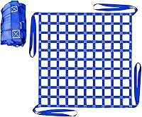 FITHOIST Cargo Lifting Net 1212LBS - 5x5ft Heavy Duty Hoist Net with 10cm Mesh for Secure Construction, Moving & Hoisting (Blue)