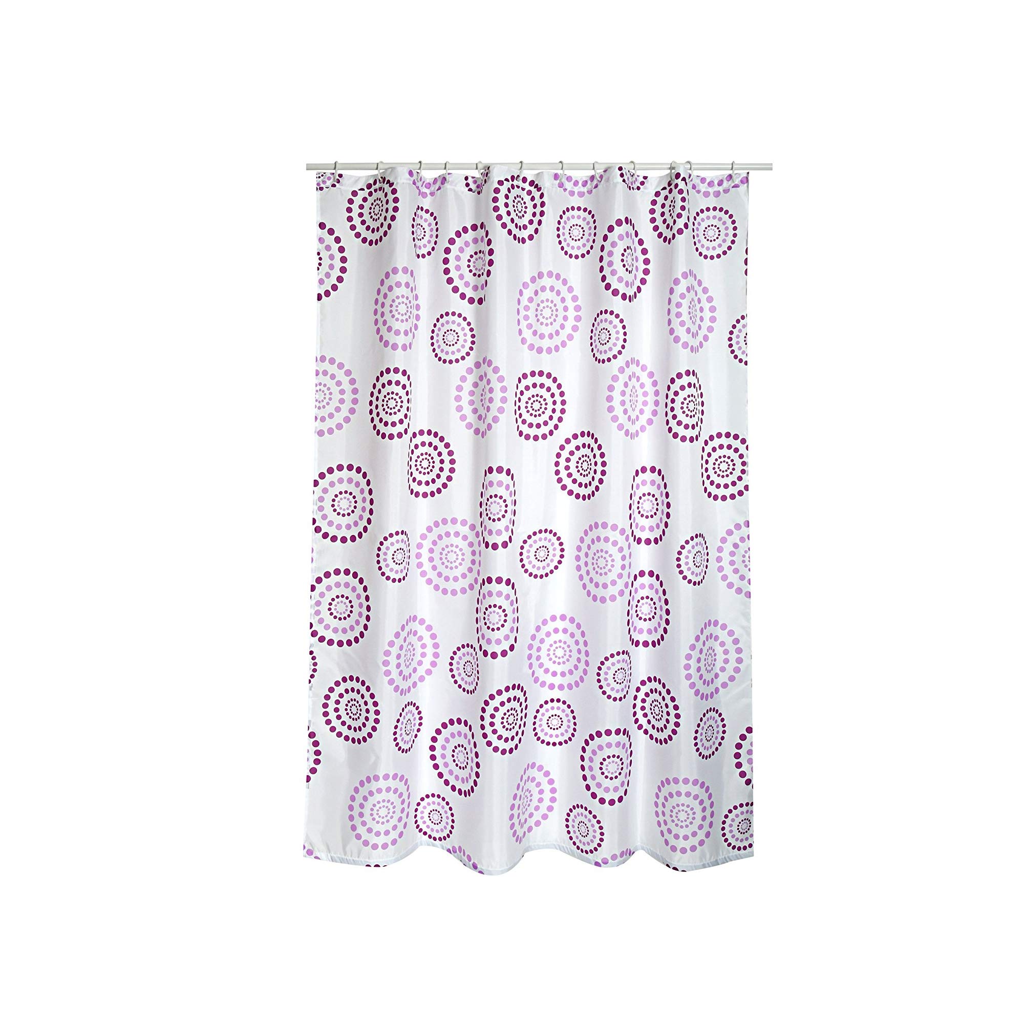 Rideau de douche violet imperméable MSV dots en polyester 180 x 200 cm