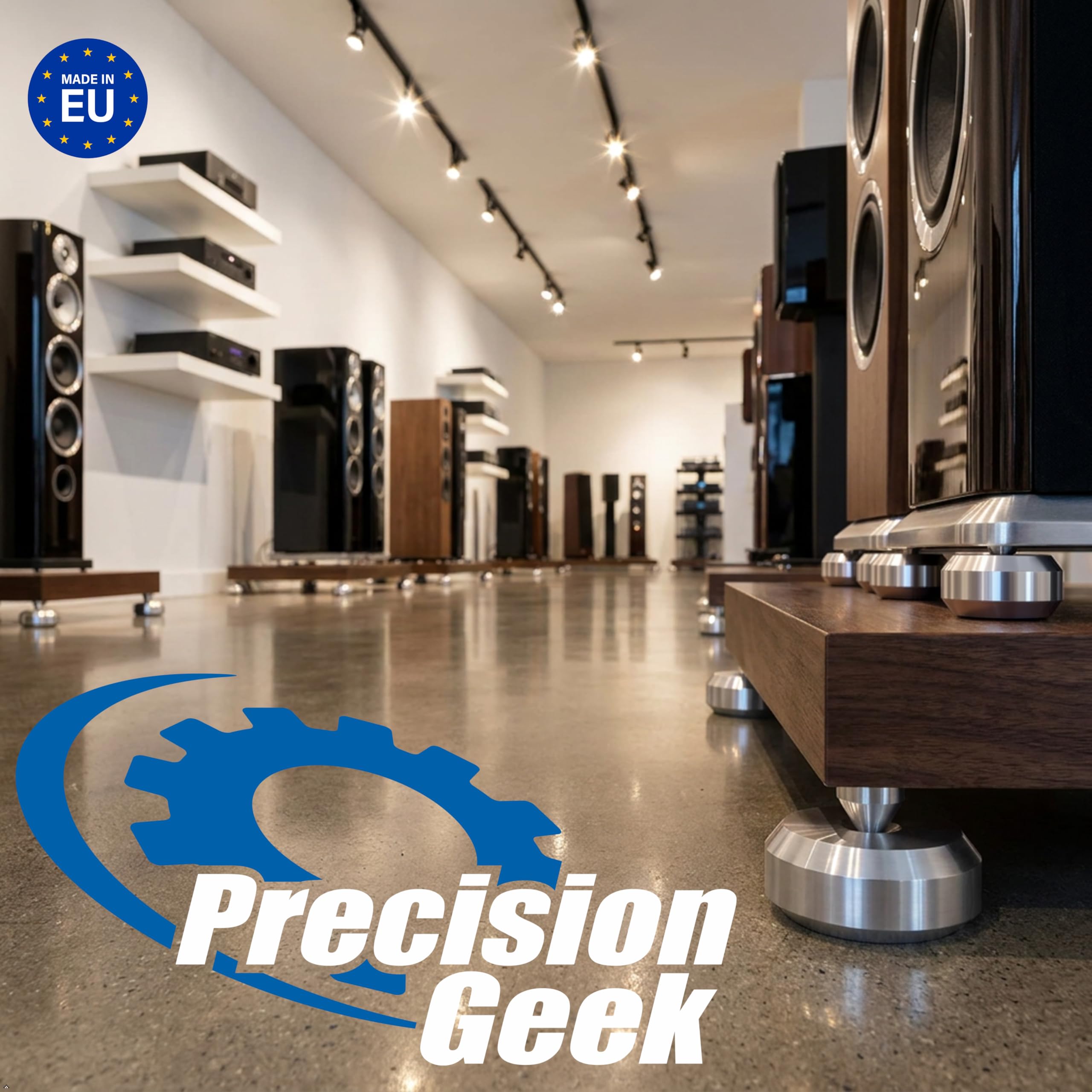 PrecisionGeek Acciaio Inossidabile Altoparlanti Piedino 20mm DIA 8pz