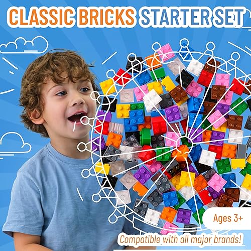 Miniatura 2 de Strictly Briks - Classic Briks - Kit de iniciación de construcción 100 % compatible con todas las principales marcas de bloques