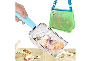 MCPINKY Beach Sand Shovel and Mesh Beach Bag