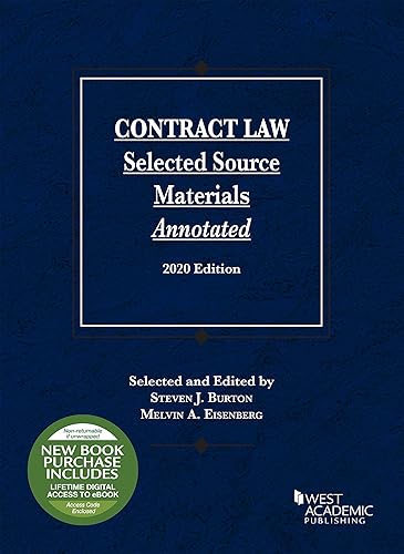 Contract Law, Selected Source Materials Annotated, 2020 Edition (Selected Statutes)