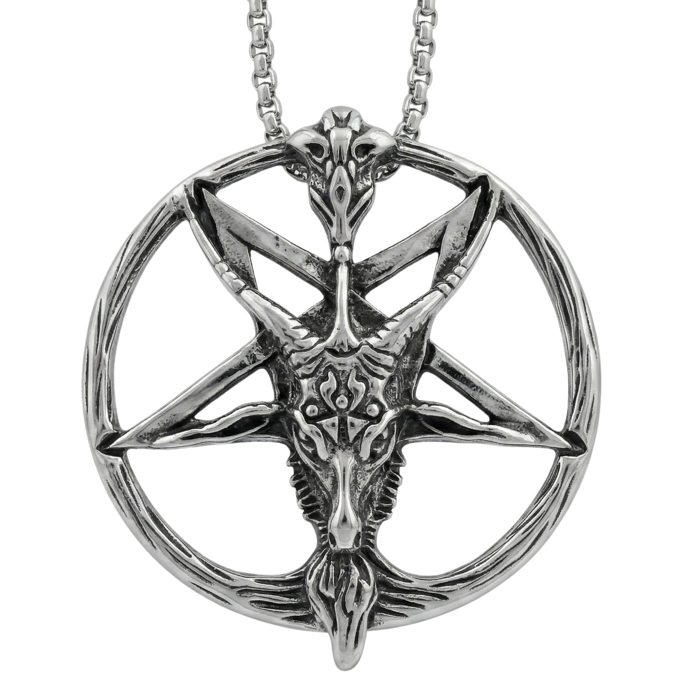 STELLAR GOAT - Alloy Goat Pendant with Pure Stainless Steel 24inch Round Box Chain, American trending Style for Men & Boy-image-11