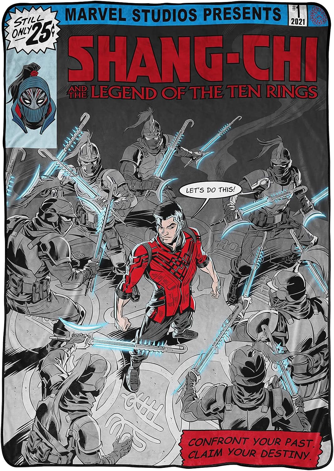 Jay Franco Marvel Shang Chi Master of Kung Fu Blanket - Measures 62 x 90 inches, Kids Bedding - Fade Resistant Super Soft Fleece