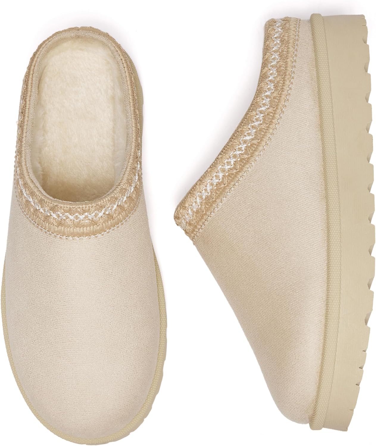 Women's Fuzzy Cozy Warm Slippers Indoor and Outdoor Slip On Cute House Fluffy Clogs - Image 5