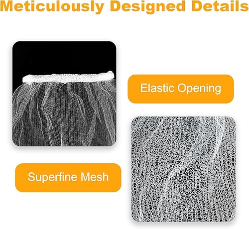 Miniatura 6 de Yuyouqu Bolsas de malla desechables para fregadero, 100 unidades de bolsa de basura para fregadero de cocina, redes de drenaje para fregadero, bolsa