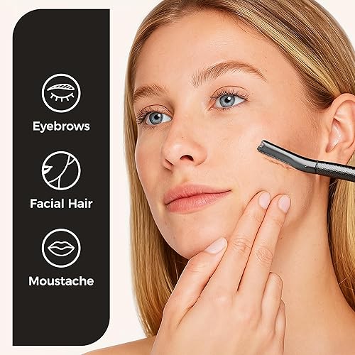 Miniatura 2 de ZOMCHI Maquinilla de afeitar para cejas, afeitadora facial para mujeres y hombres, recortadora de cejas con cubierta de precisión, afeitadora facial