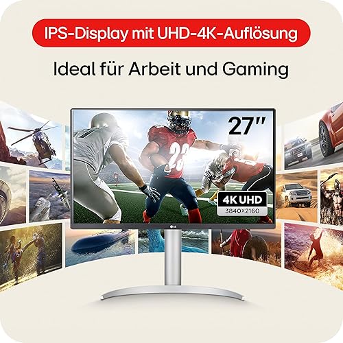 LG 27UP850K-W.AEU 4K UHD IPS — šoninis vaizdas