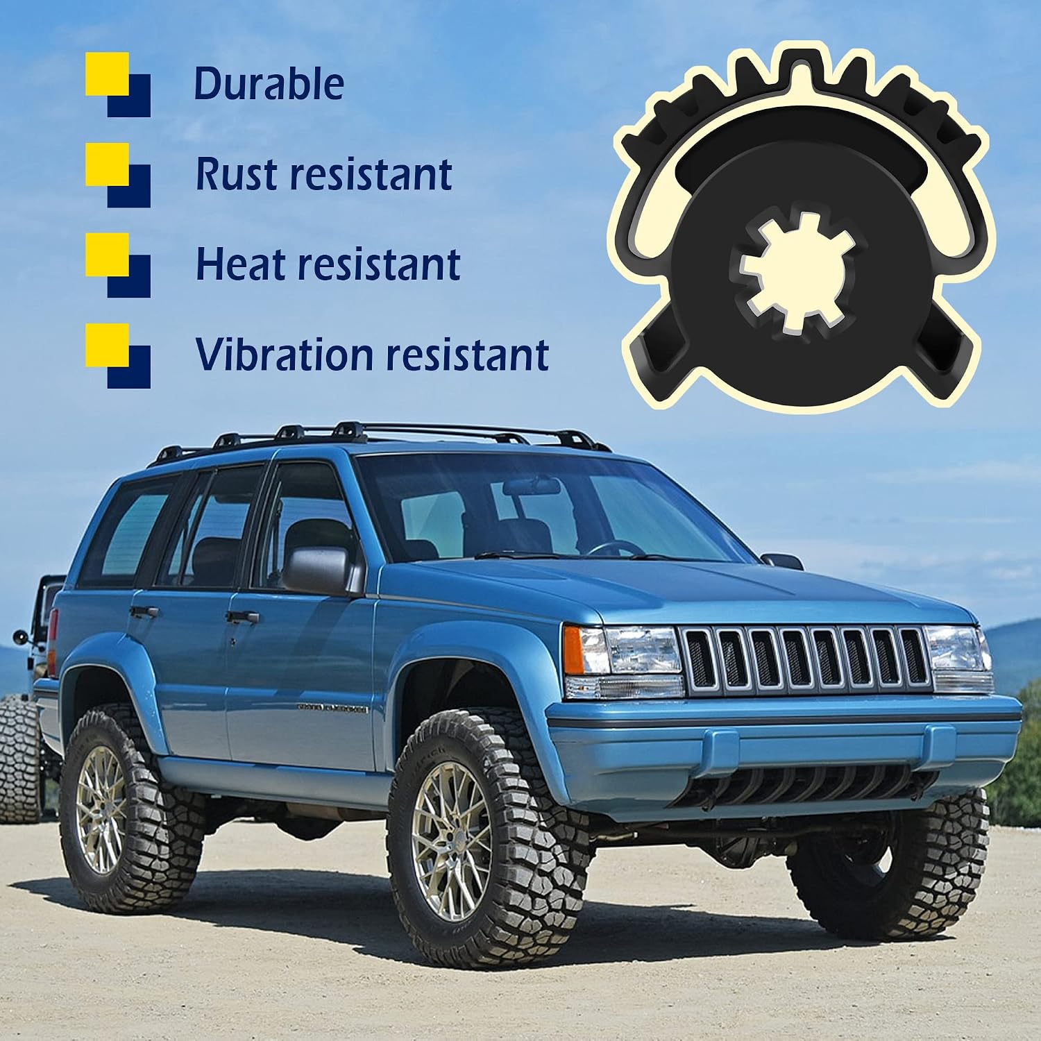 2PCS Heater Blend Door Actuator Gear - Black Air Door Actuator Compatible with Jeep,Dodge,2011-2018 Grand Cherokee,Durango - Air Blend Door Actuator Gear Kit Replaces OEM#68214880AA