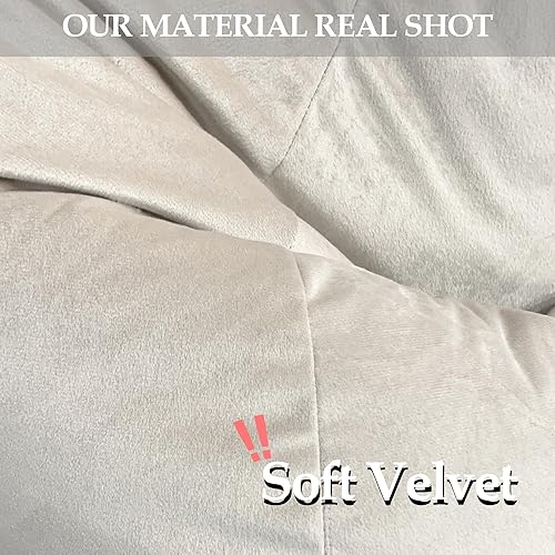 Miniatura 4 de LPMOERA Funda para puf de almacenamiento de animales de peluche (sin relleno), con cremallera, suave, mullida, rellenable, para organizar juguetes