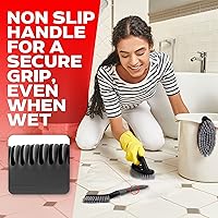 Vista 4 de Set de cepillos de limpieza de 3 piezas - Cepillo de limpieza para ducha con mango ergonómico y cerdas duraderas - Cepillo limpiador de lechada