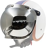 Vista 5 de Visera universal para casco de motocicleta, lente de protección contra el viento (burbuja/arcoíris)