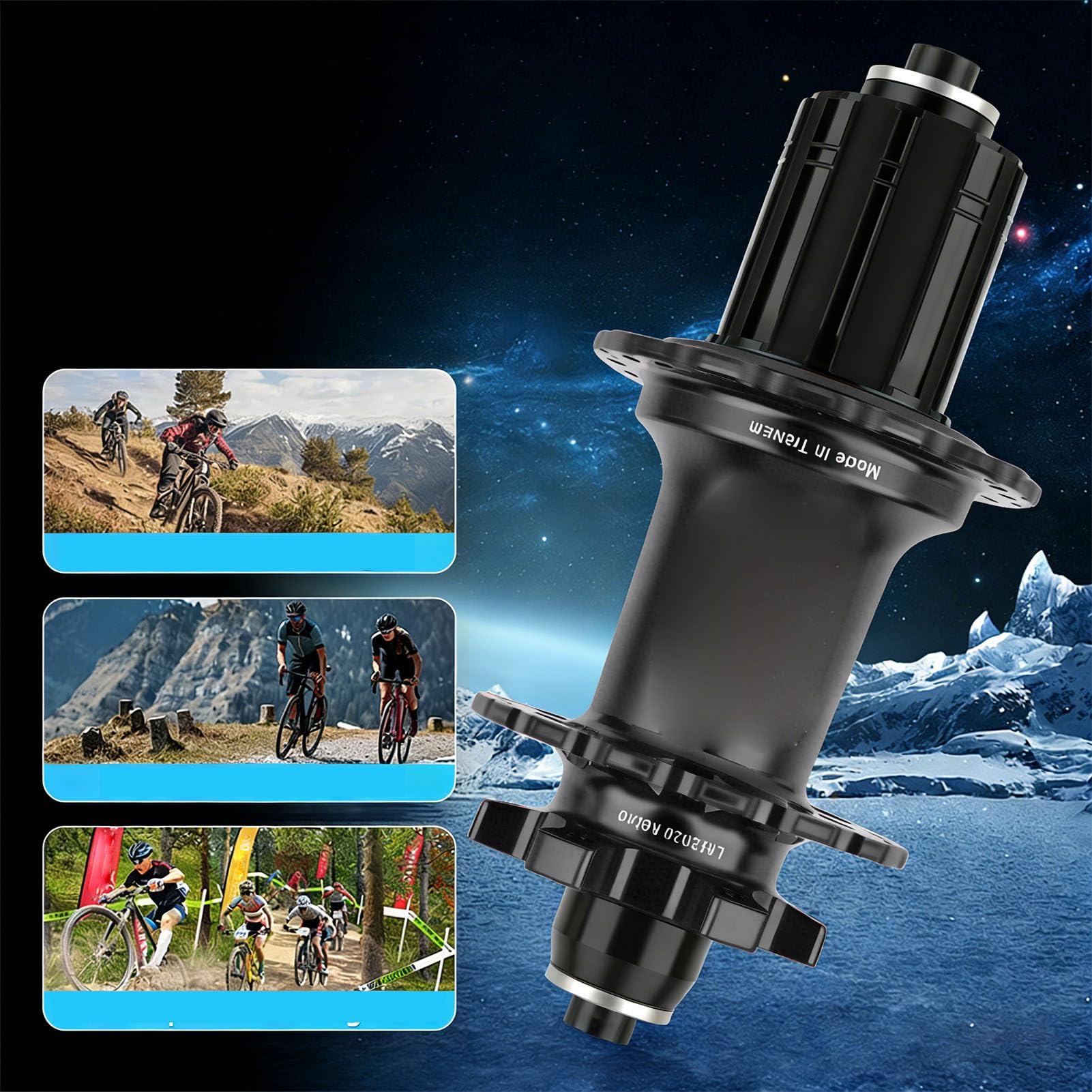 Drfeify Zestaw Piast Rowerowych Piasta do Roweru Górskiego ze Stopu Aluminium 32 Otwory 6 śrub Hamulec Tarczowy 6 Zapadek 54T HG Freehub 8 do 12 Prędkości dla Osób Dojeżdżających Pracy na Szlaku