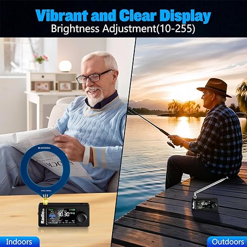 Miniatura 5 de Si4732 Mini Radio V3 Receptor de radio de onda corta de bolsillo  Modo Banda AMFMLSBUSB receptor de banda HF SW MW VHF  Batería de 800 mAh para