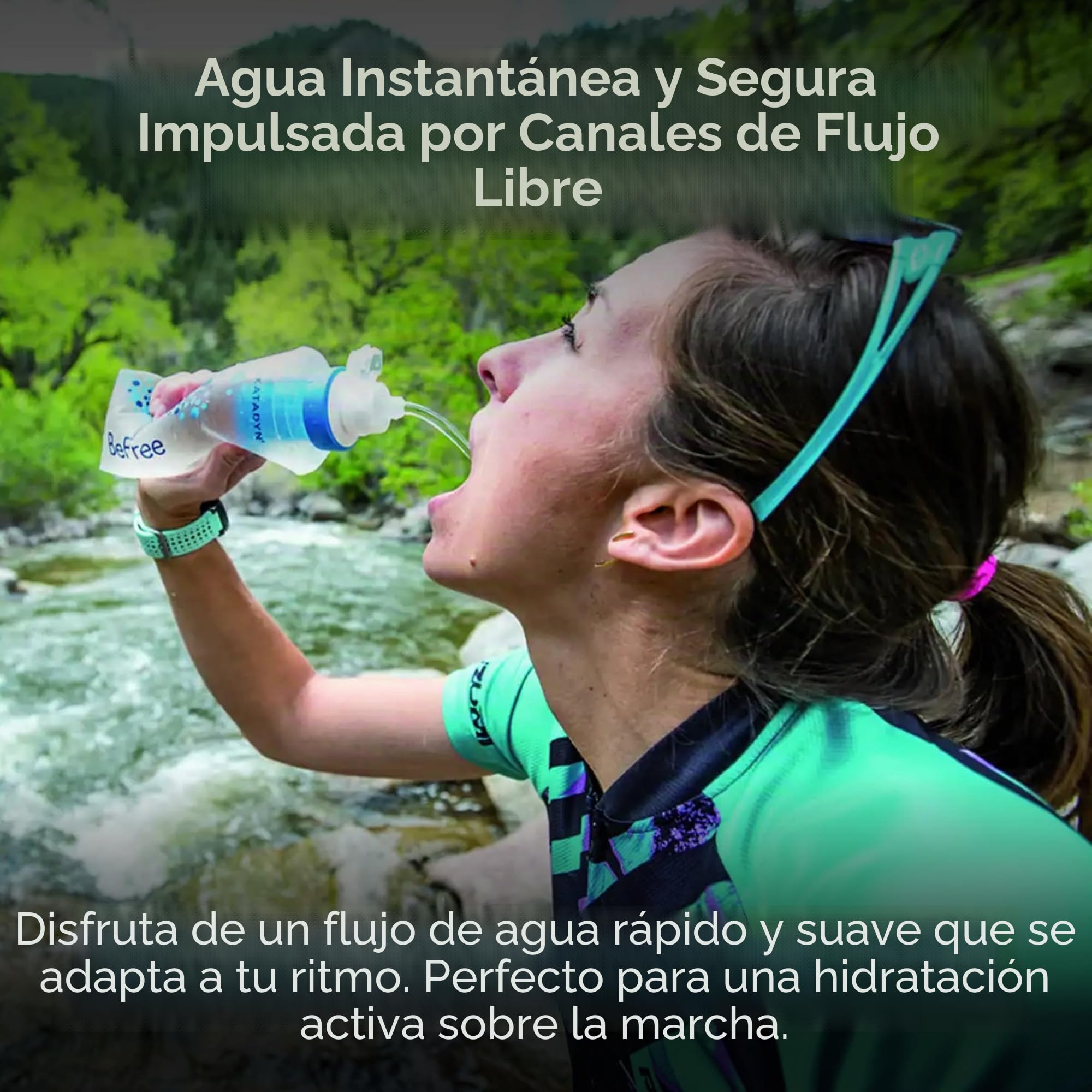 Katadyn BeFree - Filtro de agua de 0,6 L, flujo rápido, membrana EZ Clean de 0,1 micras para deportes de resistencia, camping y mochileros