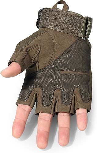 Miniatura 3 de WTACTFUL Guantes tácticos sin dedos para motocicleta, motocicleta, ciclismo, escalada, senderismo, guantes de caza