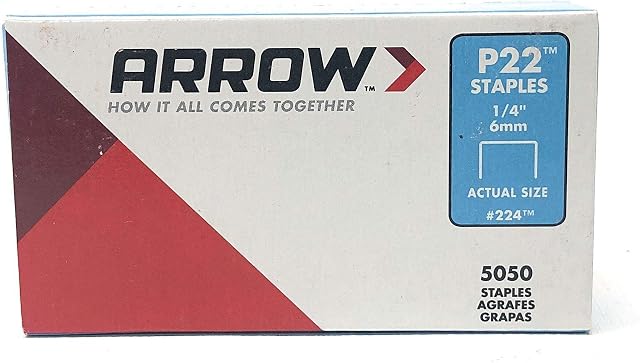 Arrow Fastener 224 1/4 P22 Staples