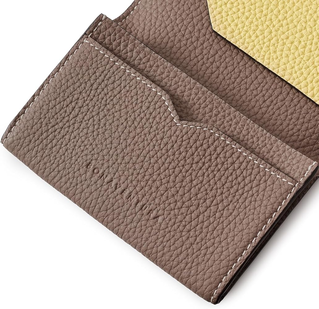 ボナベンチュラ ビジネスカードケース シュリンクレザー エトープ名刺入れ ビジネスカードケース シュリンクレザー