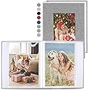 vivinin 2 Pack Photo Album 4x6, Linen Cover Photo Book, Small Photo Album Book for 36 Pockets Hold 72 Pictures, Picture Book for Photos Family Anniversaries Baby Vacations(gray)
