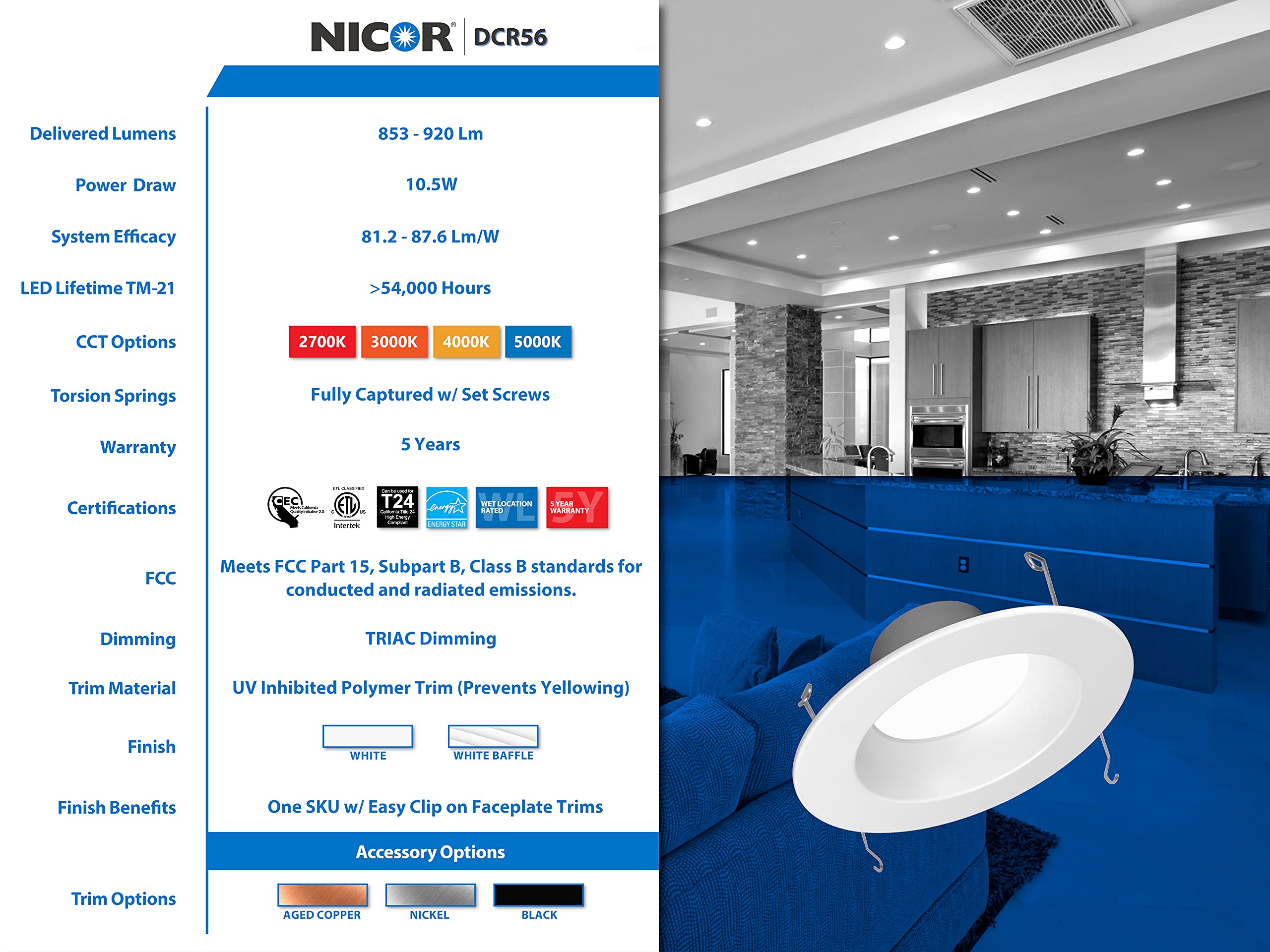 Nicor LED Downlights - Energy-Efficient Lighting -6 Nicor LED Downlights - Energy-Efficient Lighting -6