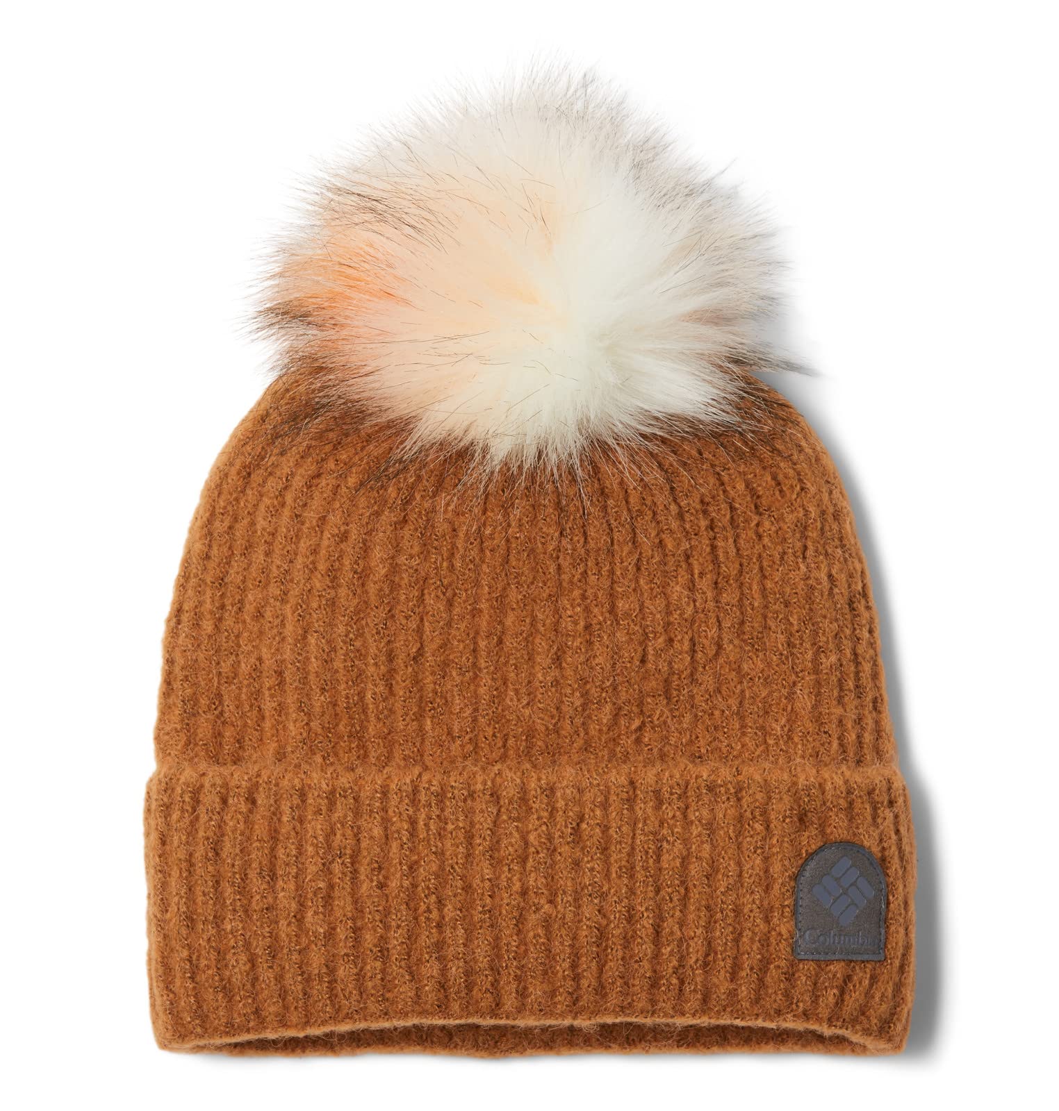 Columbia Women's Winter Blur Pom Beanie Hat, Camel Brown, One Size