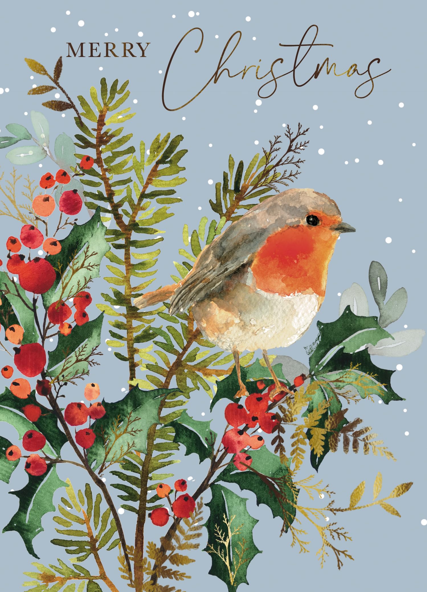 Box of 8 Paper House Robin-Tastic Xmas Blooms Christmas Cards in 2 Designs PWAP0014 - Image 3
