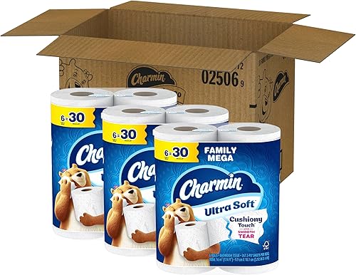 Miniatura 40 de Charmin Papel higiénico ultra suave al tacto, 30 megarrollos familiares = 153 rollos regulares