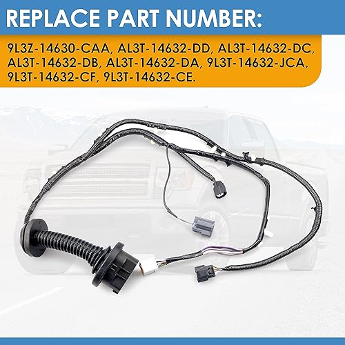 Miniatura 3 de Conjunto de arnés de cables de puente de puerta derecha del lado del pasajero trasero para Ford F150 Crew Cab 2009-2014, 9L3Z-14630-CAA,