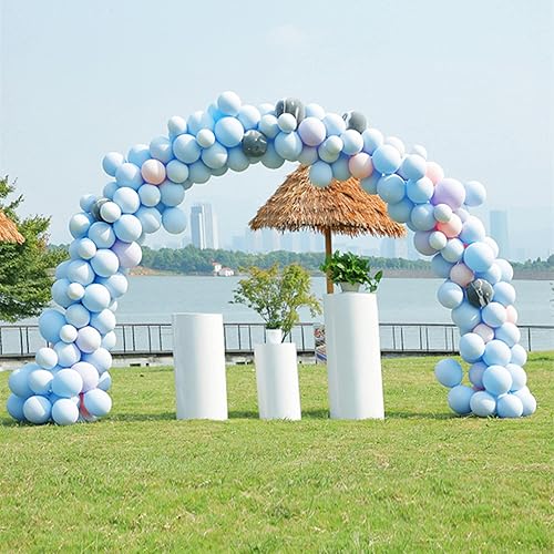 Miniatura 4 de Kit de arco de globos, kit de arco de globos reutilizable, altura de 9 pies y 10 pies de ancho, soporte de arco de globos ajustable con base gruesa