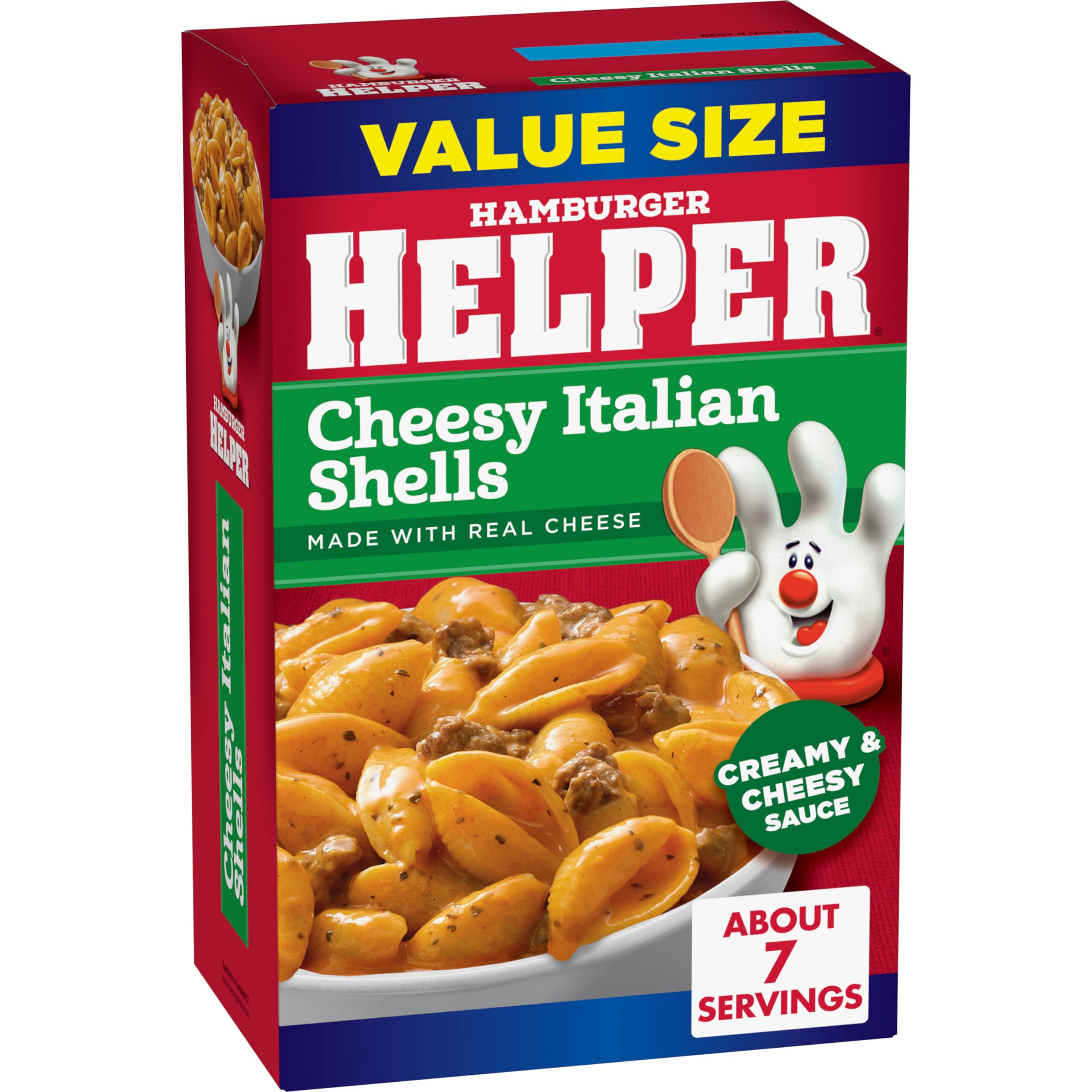 Hamburger Helper Cheesy Italian Shells Value Size Pasta Meal (9.9 oz - 6 Pack) No Artificial Flavors, Ready in 3 Easy Steps, Quick Meals for Midweek Dinners, Busy Evenings & Families On-the-Go