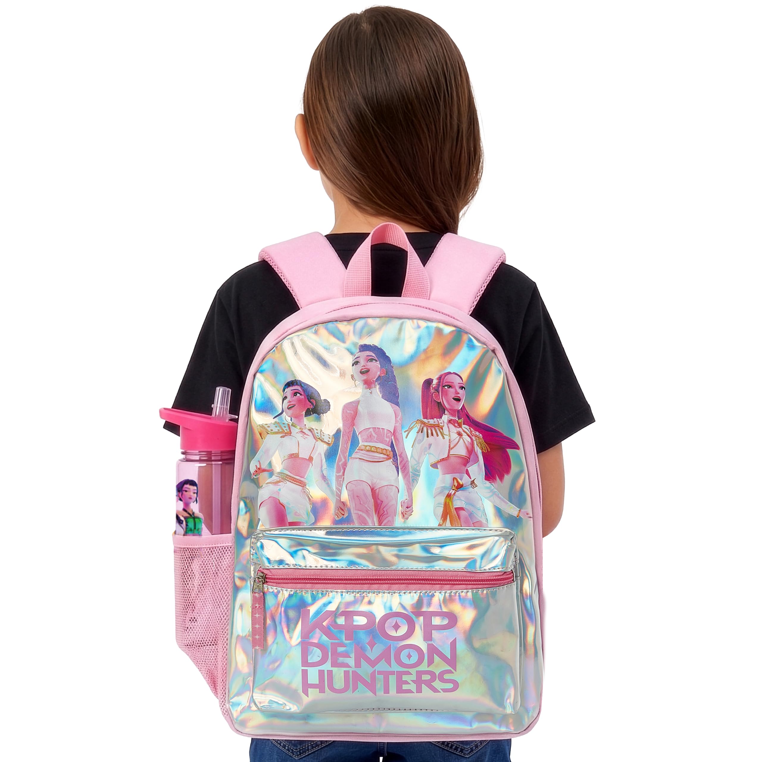 KPop Demon Hunters Zaino, Zaino Scuola Bambina Huntrix, Taglia Unica Rosa
