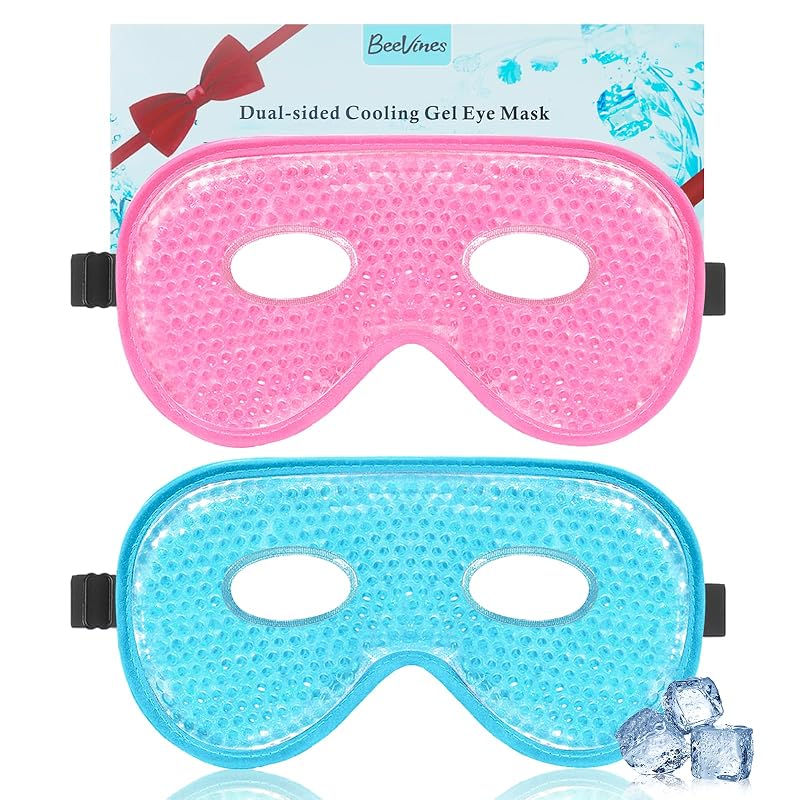 Máscara de gel para os olhos BeeVines, tamanho XL, pacote com 2