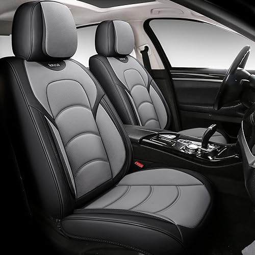 Miniatura 1 de NS YOLO Fundas de asiento de automóvil de cobertura completa ajuste universal para autos SUV camionetas con cuero sintético impermeable en