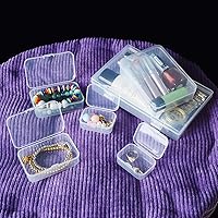 Vista 4 de Goodma 36 Pieces Mixed Sizes Rectangular Empty Mini Plastic Organizer Storage Box Containers with Hinged Lids for Small Items and Other Craft