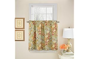 Waverly Spring Bling Floral Cafe Curtains for a Refreshing Kitchen or Bathroom Decor