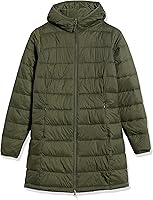 Vista 7 de Tienda Essentials - Abrigo acolchado, ligero y resistente al agua con capucha para mujer, disponible en talla extragrande